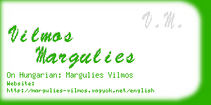 vilmos margulies business card